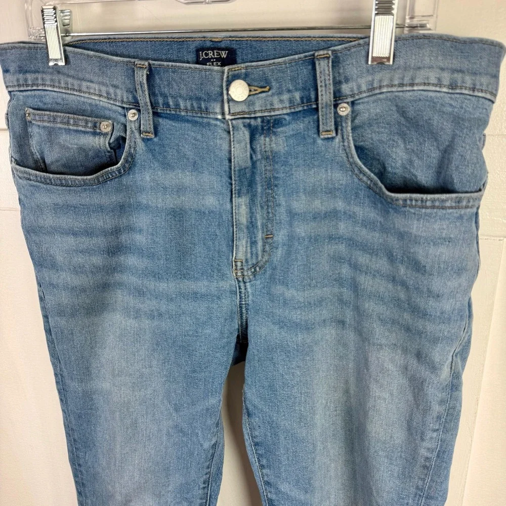 J. Crew Flex Slim Fit Light Wash‎ Denim Jeans Mens W33 L30 READ